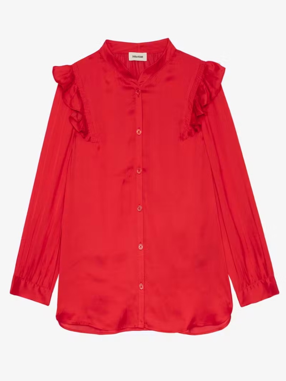 ZADIG & VOLTAIRE Red Satin Blouse Womens Small